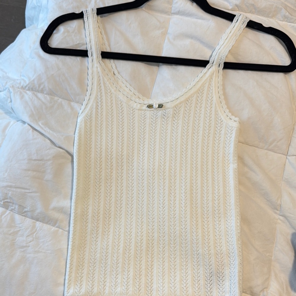 Wilfred White Knit Tank Top